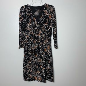 Velucci Side knot long Sleeve Midi Dress - L